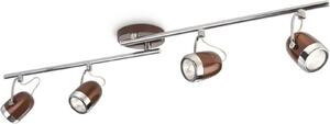 Philips myLiving, plafoniera a faretti, 564844316, tipo di lampada: faretti, attacco: GU10, numero di lampadine: 4, tensione: 220-240 V, colore: marrone