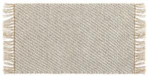 Tappeto passatoia Beige Juta e Cotone 50 x 80 cm Piccolo Tessuto a Mano Boho Corridoio Camera da Letto Beliani
