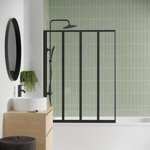 Schermo da bagno 4 pezzi - GELCO - LEXIA Nero - 110 x 140