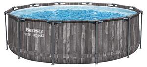 Piscina Steel Pro MAX™ Solo senza accessori, Ø 366 x 100 cm, effetto legno (rovere di palude), rotonda