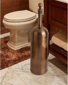 Portaspazzolino da appoggio o appeso da muro in Acciaio inox BRITISH 8,x8xh36,8 cm Stile Inglese Classico primo Novecento Finitura Bronzo