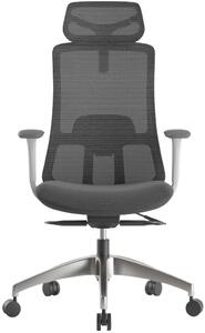 Sedia da ufficio WISDOM, plastica grigia, grigio chiaro