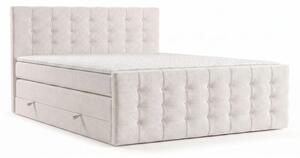 Letto boxspring color crema con contenitore 200x200 cm Blend – Maison de Rêve