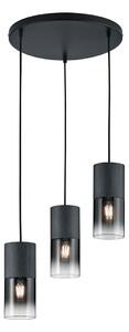 Lampada a Sospensione da Interno E27 in Metallo Nero Opaco