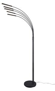 Piantana da Interno a LED in Metallo Nero Opaco