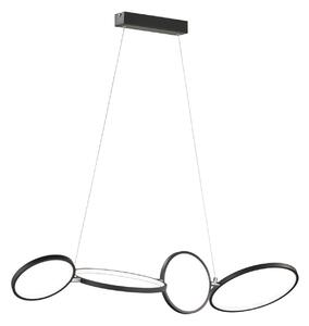 Lampada a Sospensione da Interno a LED in Metallo Nero Opaco
