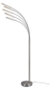 Piantana da Interno a LED in Metallo Nickel Opaco
