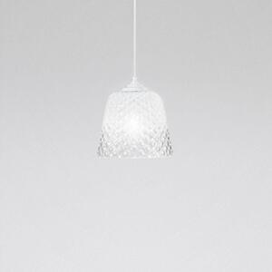Diffusore vetro bianco per Lampadari e lampade a sospensione - finitura sfumata trasparente, design decorativo, attacco E27 (vetro piccolo) d.25X21,5