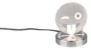 Lampada tavolo da Interno a LED in Metallo Cromo