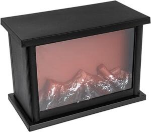 Camino a LED - Camino decorativo con effetto fiamma - Crea un'atmosfera accogliente - Effetto fiamma realistico - Dimensioni: 25,5 x 13,5 x 18 cm