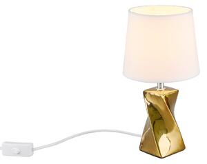 Lampada tavolo da Interno E14 in Ceramica Oro