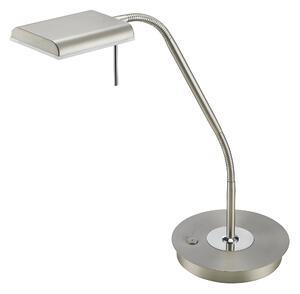 Lampada tavolo da Interno a LED in Metallo Nickel Opaco