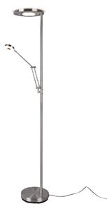 Piantana da Interno a LED in Metallo Nickel Opaco