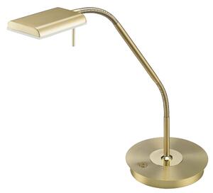 Lampada tavolo da Interno a LED in Metallo Ottone Satinato