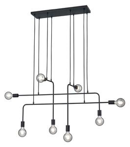 Lampada a Sospensione da Interno a LED in Metallo Nero Opaco