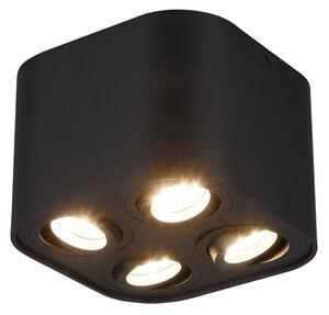 Plafoniera da Interno GU10 in Metallo Nero Opaco