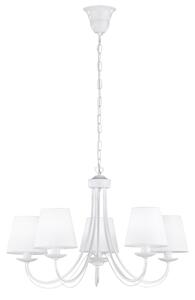 Lampadario da Interno E14 in Metallo Bianco Opaco