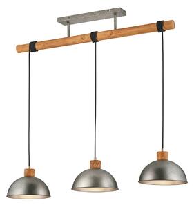 Lampada a Sospensione da Interno E27 in Metallo Nickel Anticato