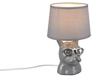 Lampada tavolo da Interno E14 in Ceramica Grigio