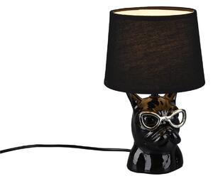 Lampada tavolo da Interno E14 in Ceramica Nero