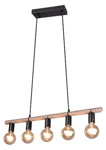 Lampada a Sospensione da Interno a LED in Metallo Nero Opaco