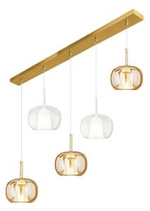 Lampadario perenz illumina rain s5 br ob 8034 8248 am tr e27 led vetro base ottone brunito - Perenz