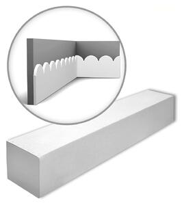 Orac Decor S425-box, listelli murali a motivo a conchiglia, confezione da 9 listelli, lunghezza totale 18 metri