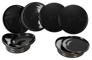 Servizio Piatti 12 Pezzi in New Bon China VdE Tivoli 1996 Luxury Black