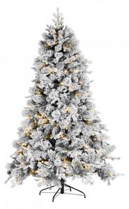 Albero di Natale Artificiale Innevato 210 cm 1936 Rami con 330 LED Verde