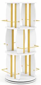 KOMFOTTEU: Libreria girevole, scaffale portante con capacità di carico di 15 kg per ripiano, scaffale da ufficio e libreria freestanding per soggiorno e camera da letto