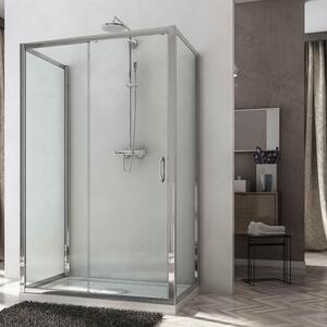 Box Doccia 3 Lati 70x100x70 cm 1 anta Scorrevole in Cristallo trasparente 6mm H185 Fosterberg Kolding Trio