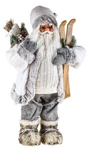 Babbo Natale con Sacco e Doni H45 cm Bianco