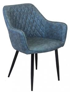 Sedia poltrona da interno con struttura in metallo e seduta larga imbottita rivestita in ecopelle Chair XL - Tan