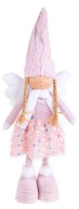 Angelo con Gonna H60 cm in Tessuto Rosa