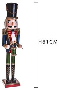 Schiaccianoci Natalizio H61 cm in Legno