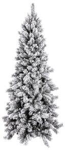 Albero di Natale Artificiale H198 cm Abete Mixed Slim innevato 875 Tips Verde
