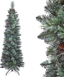 Albero di Natale Artificiale H210 cm Abete Slim 479 Tips Verde