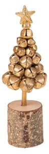 Set 2 Coni Decorativi 22 cm con Campanelle Oro