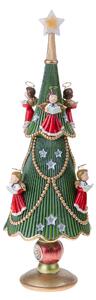 Albero Natale con Angeli e Led 60 cm Verde