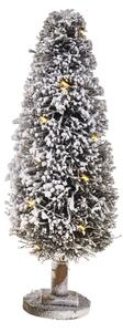 Albero innevato Slim con 24 Led H60 cm Marrone