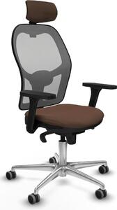 Sedia da ufficio con poggiatesta Piqueras y Crespo 3D086G2 Grigio Marrone scuro