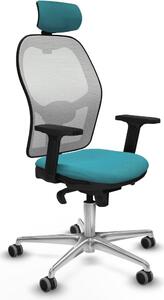Sedia da ufficio con poggiatesta Piqueras y Crespo 2D086G2 turchese