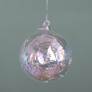 Set 8 Palline Decorative per Albero di Natale Iridescente Ø10 cm Clear