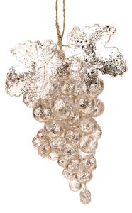 Set 6 Decoro Uva Natalizia 25 cm Champagne