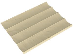 Telo Pergola per Esterni 392x350 cm Anti UV con 8 Fori di Drenaggio in Poliestere Beige