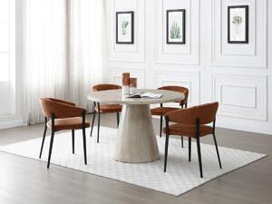 Tavolo da pranzo 4 persone in MDF Effetto travertino Beige - LARIOZA di PASCAL MORABITO