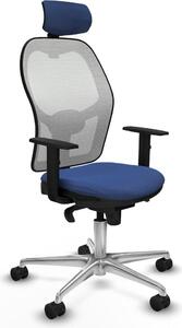Sedia da ufficio con poggiatesta Piqueras y Crespo 1D086N2 Blu navy