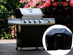 Barbecue a gas "Bingo 5" - 5 piastre di cui 1 laterale - 15.2kW + Fodera di protezione - Argentato con LED
