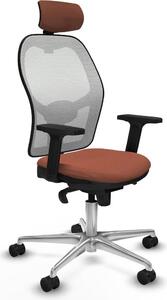 Sedia da ufficio con poggiatesta Piqueras y Crespo 2D086N2 Bianco Marrone