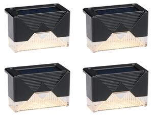 Set di 4 luci solari Grundig - illuminazione da giardino, luce bianco caldo - include elementi di fissaggio